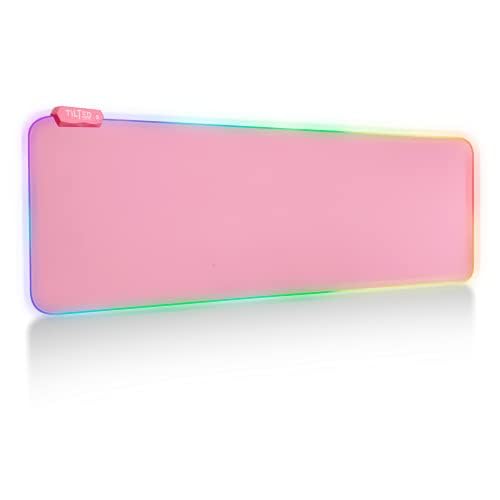 Tilted Nation Pink Mouse Pad | RGB Gaming Mouse Pad Pink (Create Your Dream Setup) Large LED Mousepad Mats for Desk with 8 Light Modes  Smooth Gliding  and Easy to Clean - Girl Gaming Accessories - Image 4